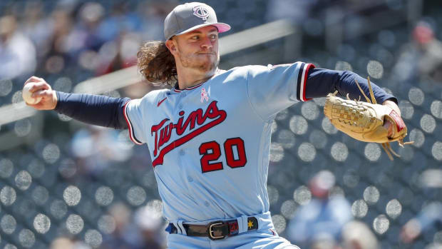 Chris Paddack throws a pitch for the Minnesota Twins.